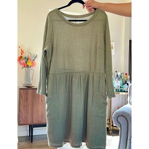 host pick!🧚🏻‍♀️✨ ModCloth Gilli “Pleased to be Me” Ribbed Knit Sweater Dress